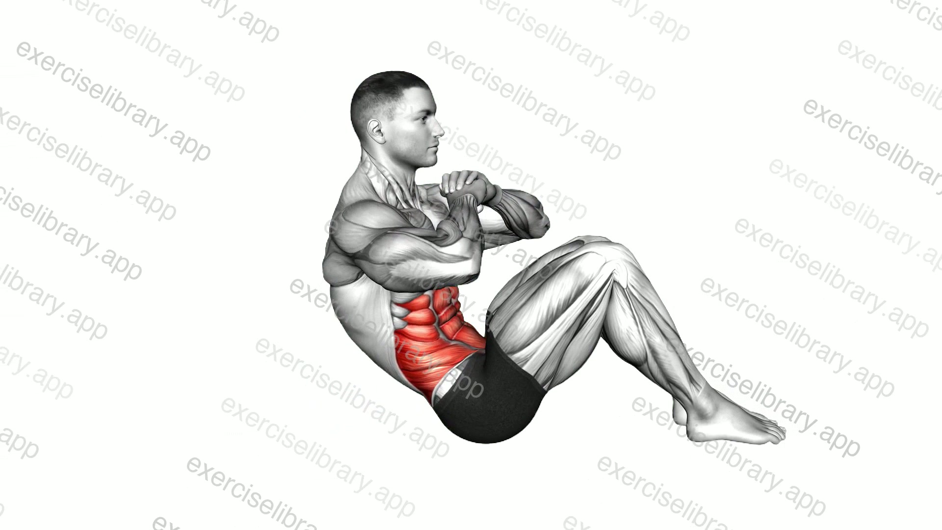 Crossed Body Twist Sit-up demonstration