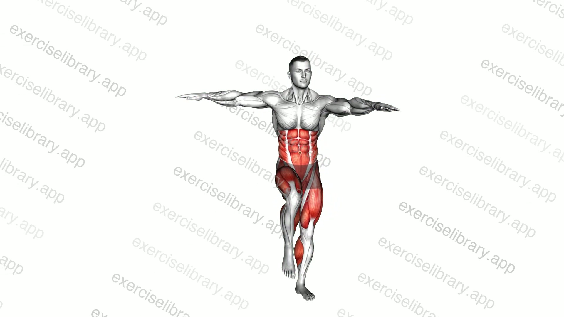 Standing Front Leg Lift Cross Toe Touches Side Bend demonstration