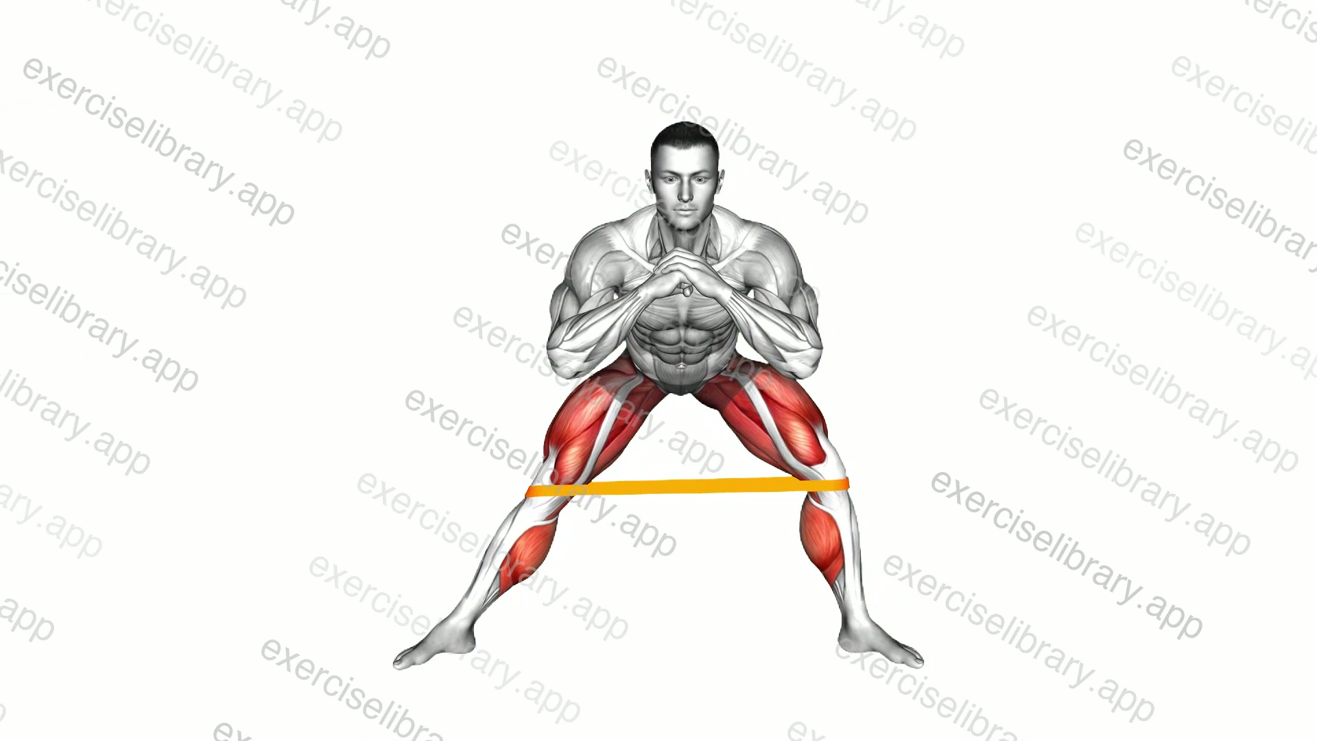 Resistance Band Side Lunge Stretch demonstration