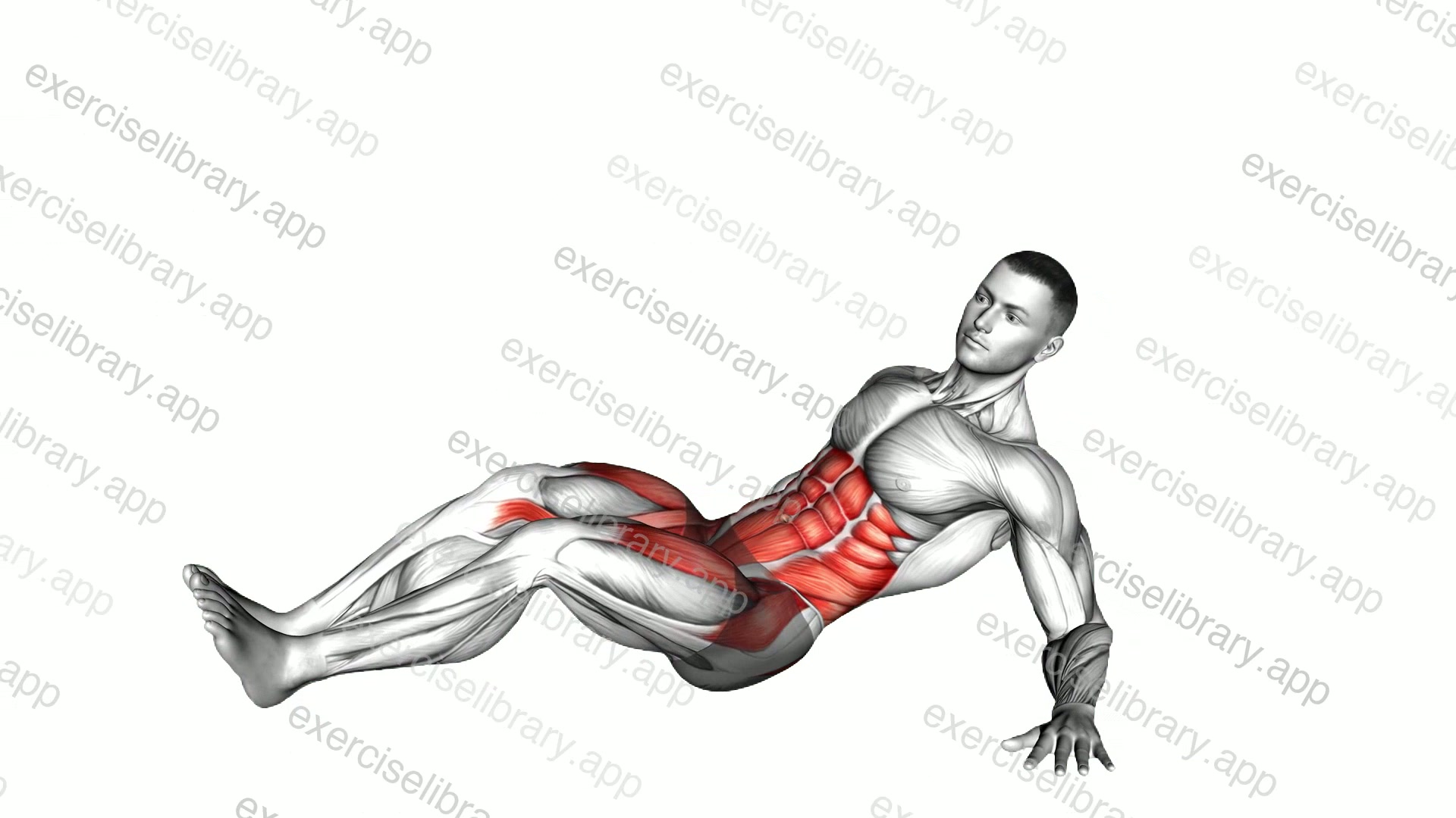 Sitting Floor Diagonal Knee Raise demonstration