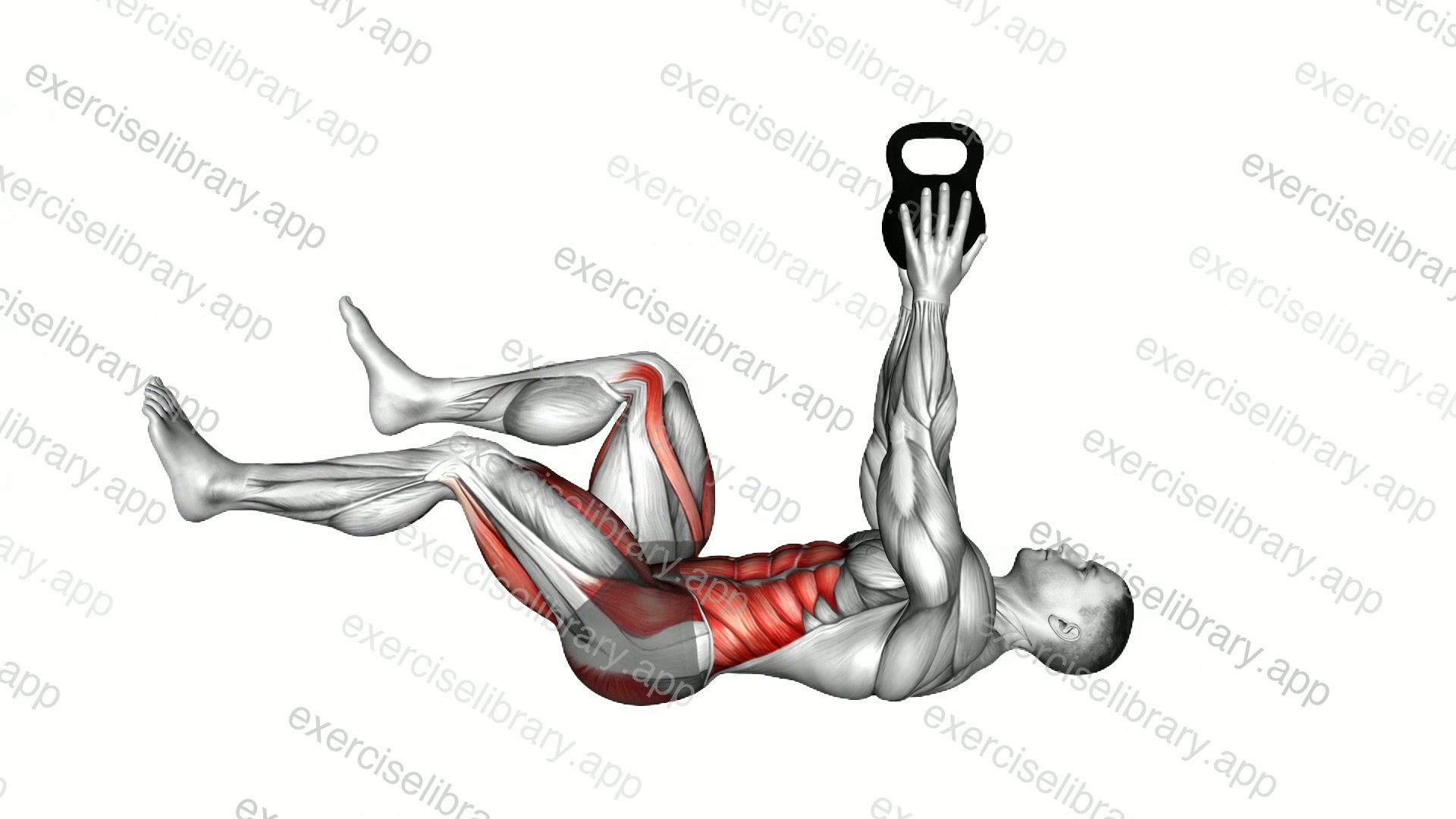 Weighted Kettlebell Dead Bug demonstration