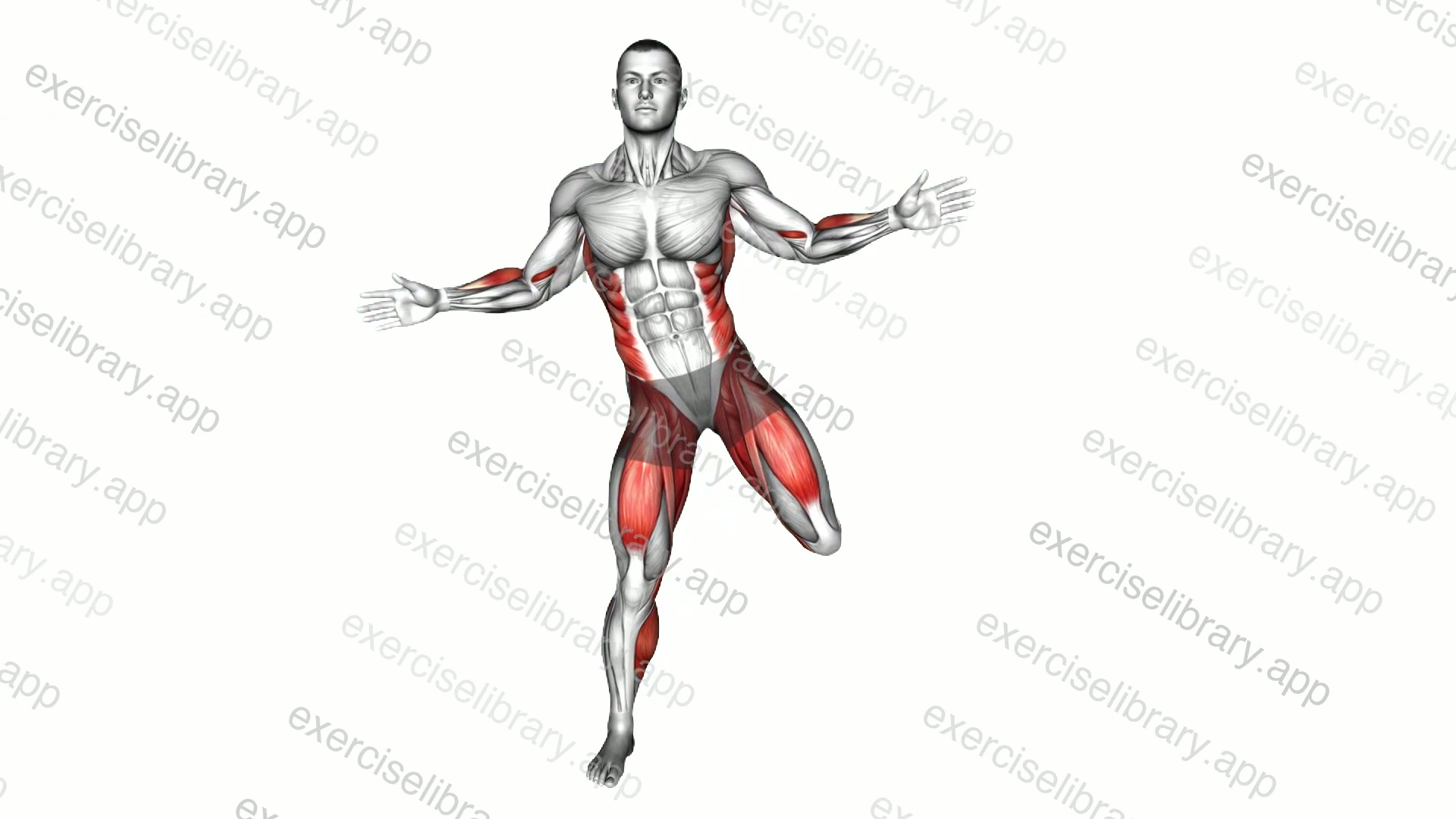 Butt Kick with Row demonstration