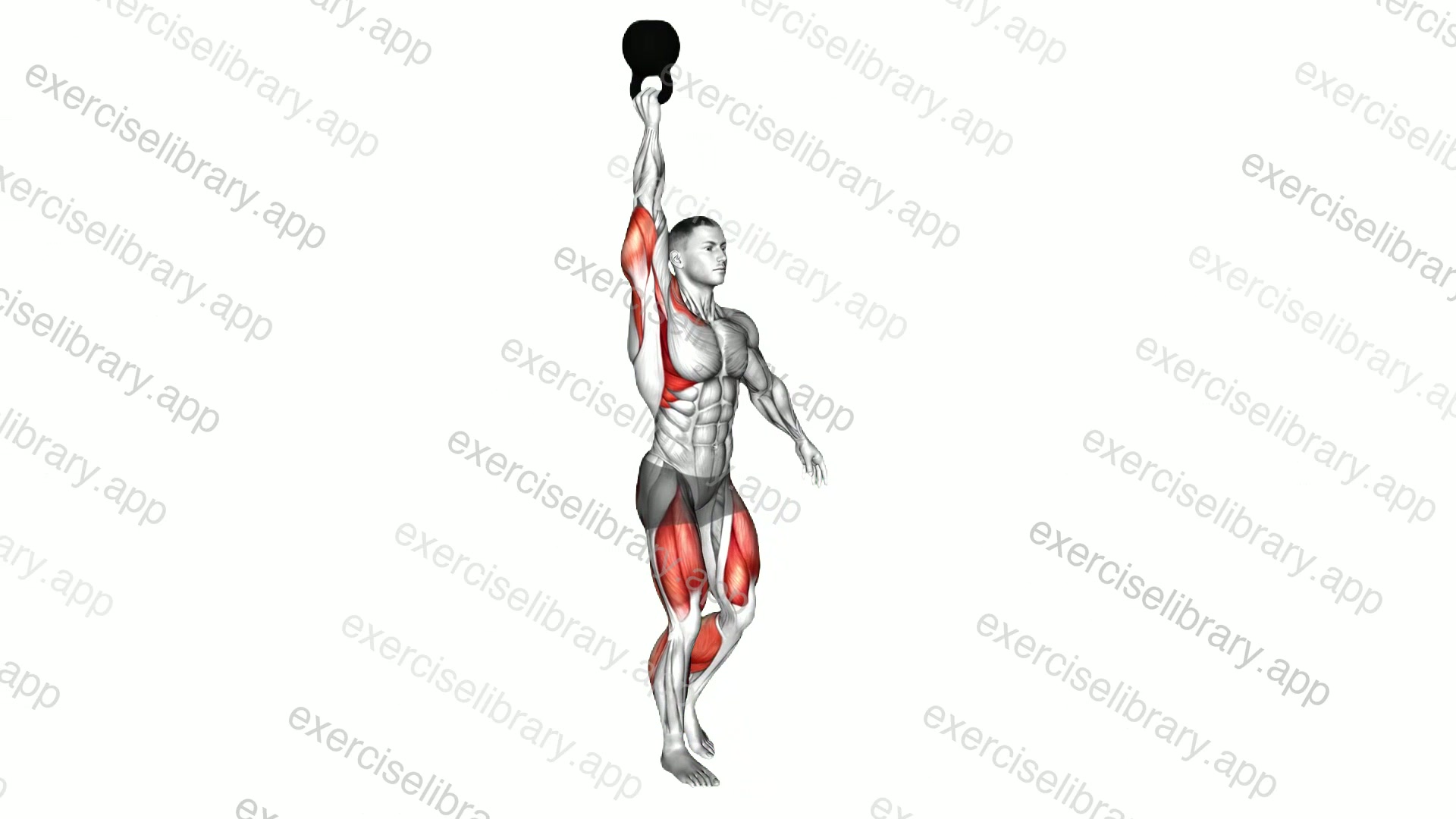 Kettlebell Bottoms-up Single Arm Overhead Carry demonstration