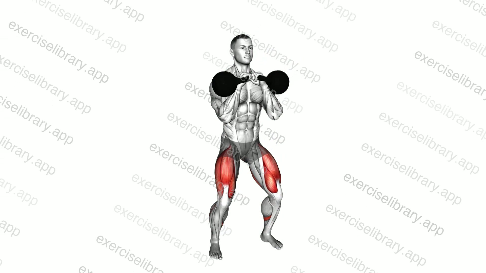 Kettlebell Double Rack Squat demonstration