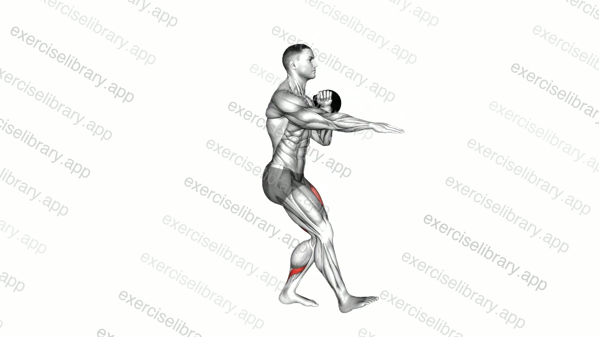 Kettlebell Single Rack Pistol Squat demonstration