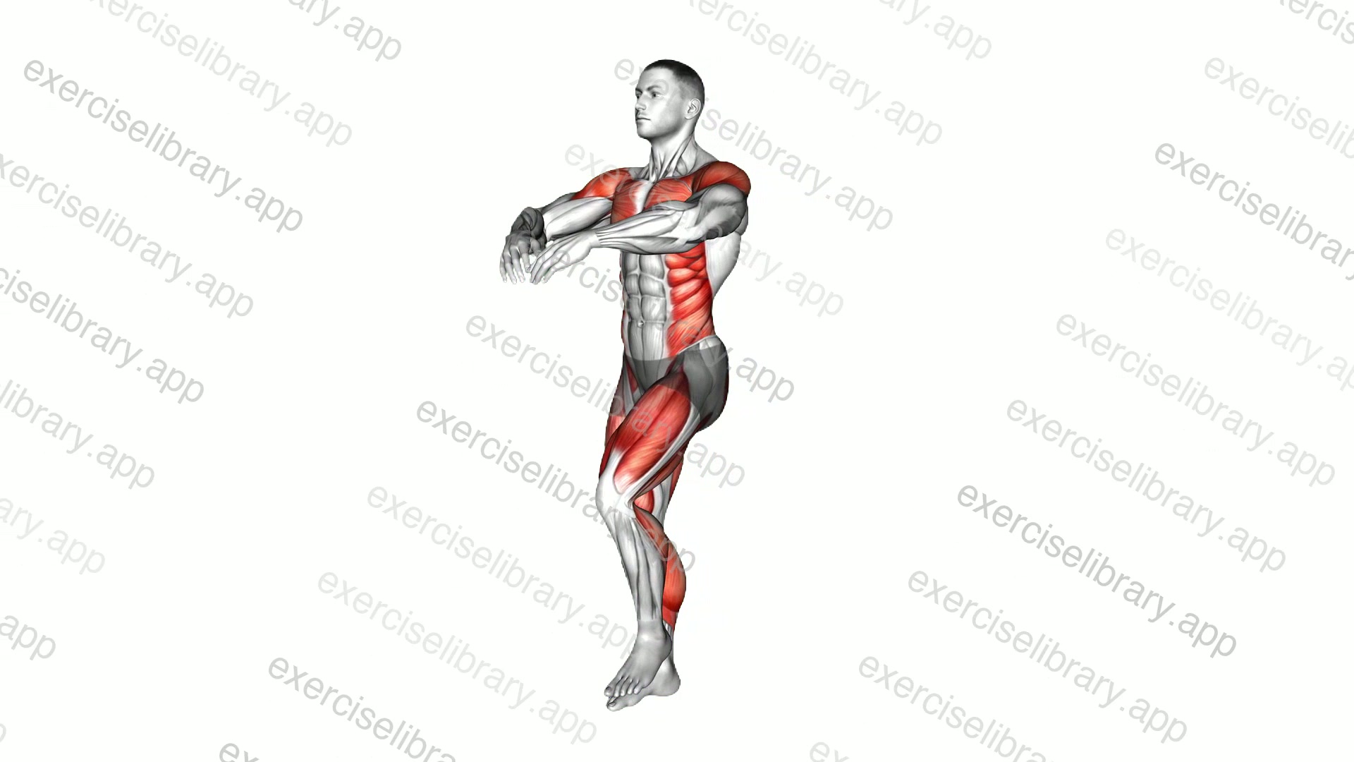 Marching On Spot Shoulders Rotation demonstration