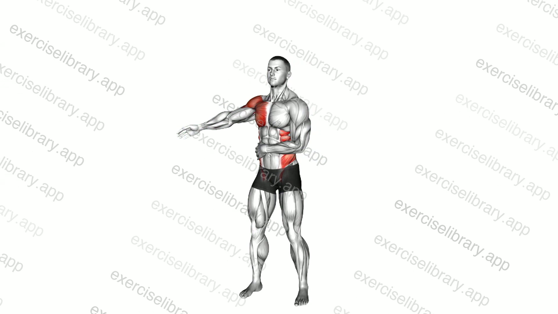 Standing Single Arm Figure 8 with Torso Twist demonstration